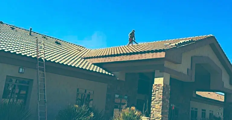 Innovative Roofing Company roofer doing an inspection